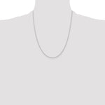 Gold (10K & 14K) Carded Cable Rope Chain - 14k White Gold / 22 in / 1.15 mm