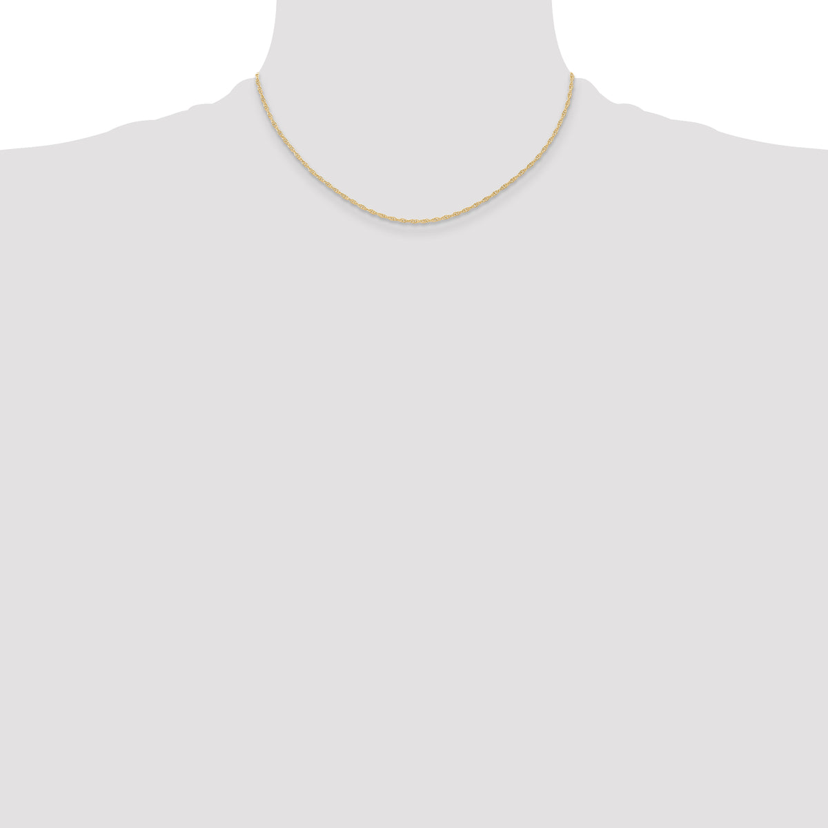 Gold (10K & 14K) Carded Cable Rope Chain - 14k Yellow Gold / 16 in / 1.15 mm
