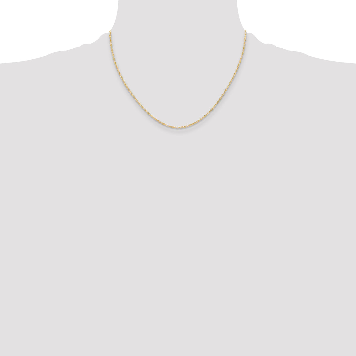 Gold (10K & 14K) Carded Cable Rope Chain - 14k Yellow Gold / 18 in / 1.15 mm