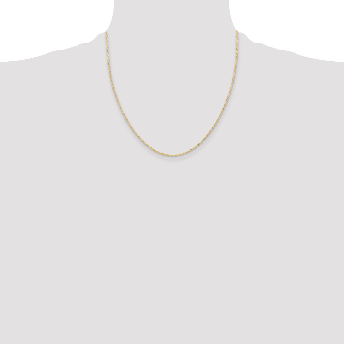 Gold (10K & 14K) Carded Cable Rope Chain - 14k Yellow Gold / 20 in / 1.15 mm