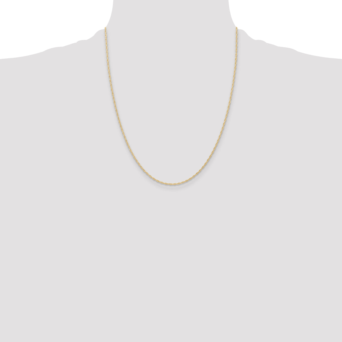 Gold (10K & 14K) Carded Cable Rope Chain - 14k Yellow Gold / 22 in / 1.15 mm