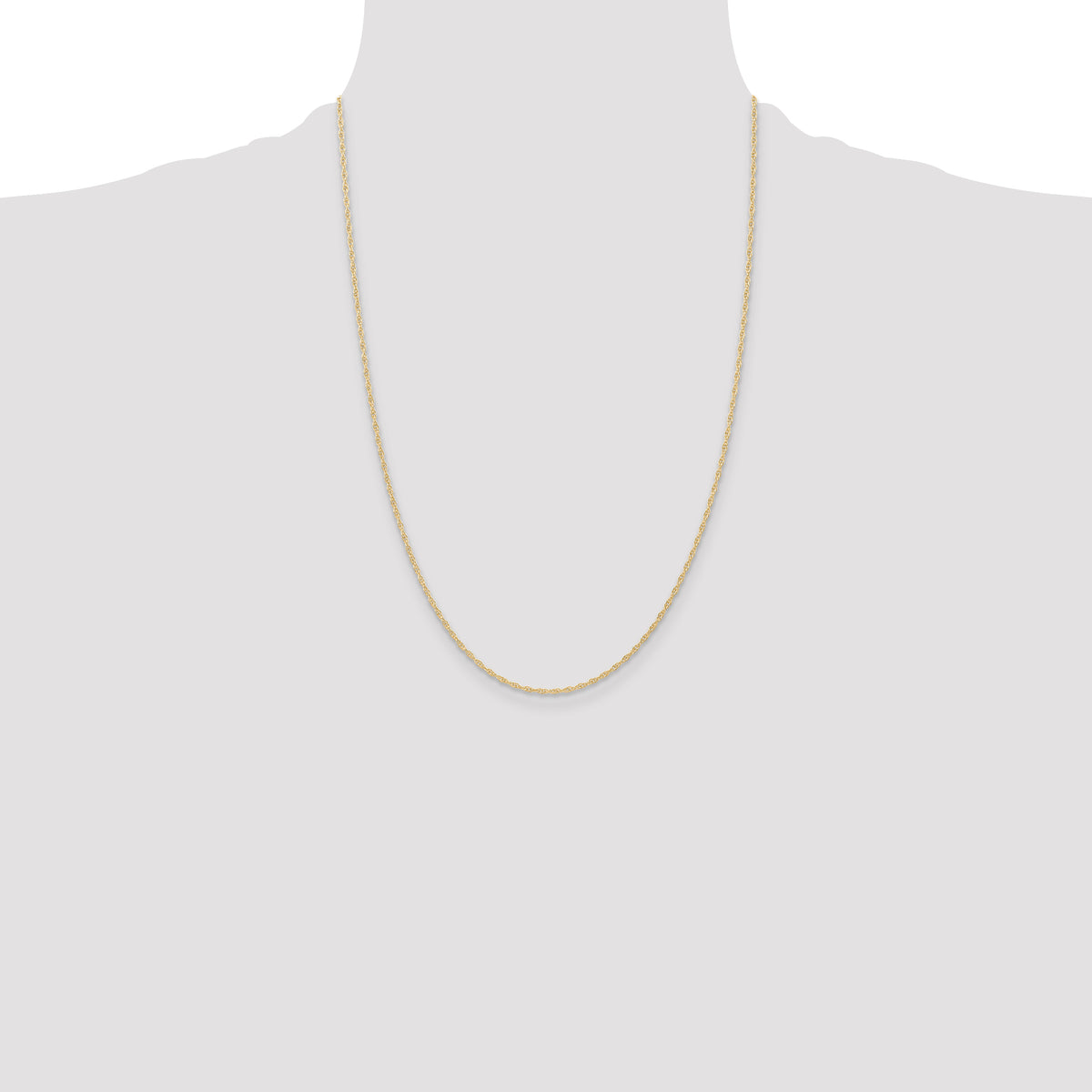 Gold (10K & 14K) Carded Cable Rope Chain - 14k Yellow Gold / 24 in / 1.15 mm