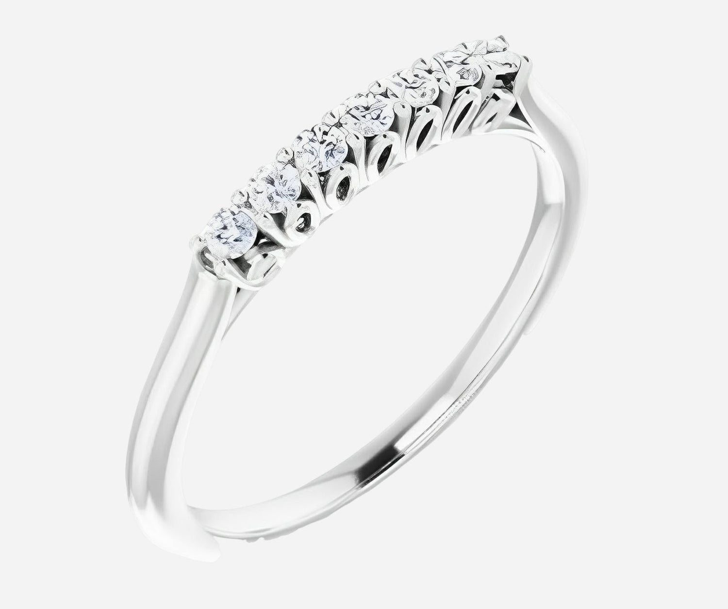 Diamond band rose gold 1/5ctw