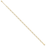 Gold Fancy Link Anklet with 1 inch extensions - 14k Yellow Gold