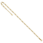 Gold Fancy Link Anklet with 1 inch extensions - 14k Yellow Gold
