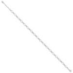 Gold Fancy Link Anklet with 1 inch extensions - 14k White Gold