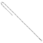 Gold Fancy Link Anklet with 1 inch extensions - 14k White Gold