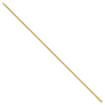 14k Yellow Gold Polished Double-Sided Heart Bracelet, view 2 - 5.5 in