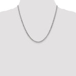 Gold (10K & 14K) Semi-Solid Curb Link Chain - 14k White Gold / 20 in / 3.35 mm