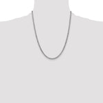 Gold (10K & 14K) Semi-Solid Curb Link Chain - 14k White Gold / 22 in / 3.35 mm