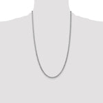 Gold (10K & 14K) Semi-Solid Curb Link Chain - 14k White Gold / 26 in / 3.35 mm