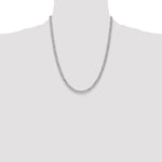 Gold (10K & 14K) Semi-Solid Curb Link Chain - 14k White Gold / 22 in / 4.3 mm