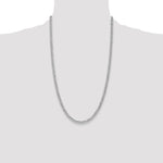 Gold (10K & 14K) Semi-Solid Curb Link Chain - 14k White Gold / 26 in / 4.3 mm