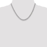 Gold (10K & 14K) Semi-Solid Curb Link Chain - 14k White Gold / 18 in / 5.25 mm