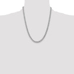Gold (10K & 14K) Semi-Solid Curb Link Chain - 14k White Gold / 22 in / 5.25 mm