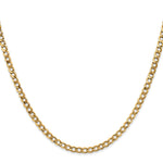 Gold (10K & 14K) Semi-Solid Curb Link Chain - 14k Yellow Gold / 16 in / 3.35 mm