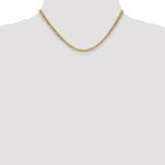 Gold (10K & 14K) Semi-Solid Curb Link Chain - 14k Yellow Gold / 16 in / 3.35 mm
