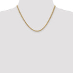 Gold (10K & 14K) Semi-Solid Curb Link Chain - 14k Yellow Gold / 18 in / 3.35 mm