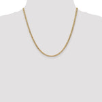 Gold (10K & 14K) Semi-Solid Curb Link Chain - 14k Yellow Gold / 20 in / 3.35 mm