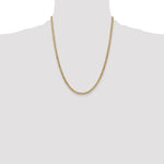 Gold (10K & 14K) Semi-Solid Curb Link Chain - 14k Yellow Gold / 22 in / 3.35 mm