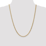 Gold (10K & 14K) Semi-Solid Curb Link Chain - 14k Yellow Gold / 24 in / 3.35 mm