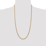 Gold (10K & 14K) Semi-Solid Curb Link Chain - 14k Yellow Gold / 28 in / 3.35 mm
