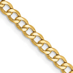 Gold (10K & 14K) Semi-Solid Curb Link Chain - 14k Yellow Gold / 16 in / 3.35 mm