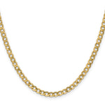 Gold (10K & 14K) Semi-Solid Curb Link Chain - 14k Yellow Gold / 16 in / 4.3 mm