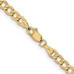Gold (10K & 14K) Semi-Solid Curb Link Chain - 14k Yellow Gold / 16 in / 4.3 mm