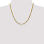 Gold (10K & 14K) Semi-Solid Curb Link Chain - 14k Yellow Gold / 20 in / 4.3 mm