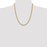 Gold (10K & 14K) Semi-Solid Curb Link Chain - 14k Yellow Gold / 22 in / 4.3 mm