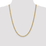 Gold (10K & 14K) Semi-Solid Curb Link Chain - 14k Yellow Gold / 24 in / 4.3 mm