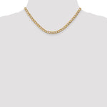 Gold (10K & 14K) Semi-Solid Curb Link Chain - 14k Yellow Gold / 16 in / 5.25 mm