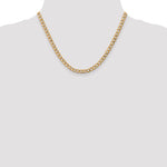 Gold (10K & 14K) Semi-Solid Curb Link Chain - 14k Yellow Gold / 18 in / 5.25 mm
