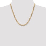 Gold (10K & 14K) Semi-Solid Curb Link Chain - 14k Yellow Gold / 20 in / 5.25 mm