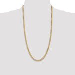 Gold (10K & 14K) Semi-Solid Curb Link Chain - 14k Yellow Gold / 28 in / 5.25 mm