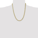 Gold (10K & 14K) Semi-Solid Curb Link Chain - 14k Yellow Gold / 22 in / 6.5 mm
