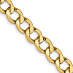 Gold (10K & 14K) Semi-Solid Curb Link Chain - 14k Yellow Gold / 18 in / 6.5 mm