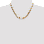 Gold (10K & 14K) Semi-Solid Curb Link Chain - 14k Yellow Gold / 18 in / 7 mm