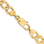Gold (10K & 14K) Semi-Solid Curb Link Chain - 14k Yellow Gold / 18 in / 9 mm