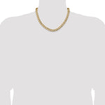 Gold (10K & 14K) Semi-Solid Curb Link Chain - 14k Yellow Gold / 18 in / 9 mm