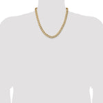 Gold (10K & 14K) Semi-Solid Curb Link Chain - 14k Yellow Gold / 20 in / 9 mm