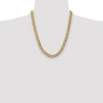 Gold (10K & 14K) Semi-Solid Curb Link Chain - 14k Yellow Gold / 22 in / 9 mm