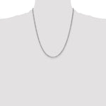 Gold (10K & 14K) Semi-Solid Figaro Chain - 14k White Gold / 22 in / 2.5 mm