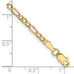 Gold (10K & 14K) Semi-Solid Figaro Chain Bracelet - 14k Yellow Gold / 7 in / 2.5 mm