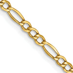 Gold (10K & 14K) Semi-Solid Figaro Chain - 14k Yellow Gold / 16 in / 2.5 mm
