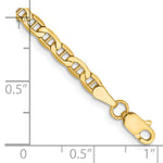 Gold (10K & 14K) Semi-Solid Anchor Chain Bracelet - 14k Yellow Gold / 7 in / 3.2 mm
