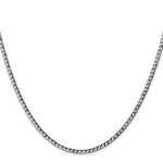 Gold (10K & 14K) Semi-Solid Curb Link Chain - 14k White Gold / 16 in / 2.5 mm