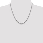 Gold (10K & 14K) Semi-Solid Curb Link Chain - 14k White Gold / 20 in / 2.5 mm