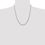 Gold (10K & 14K) Semi-Solid Curb Link Chain - 14k White Gold / 22 in / 2.5 mm